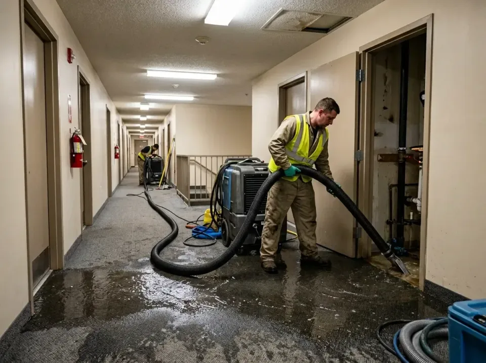 multi-unit-apartment-hallway-f-005 — frequently asked questions, Emergency Burst Pipe Water Extraction & Removal in Petersbu…